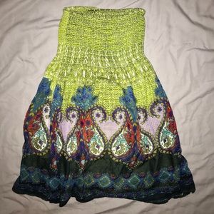 Strapless Sundress or skirt paisley print size s